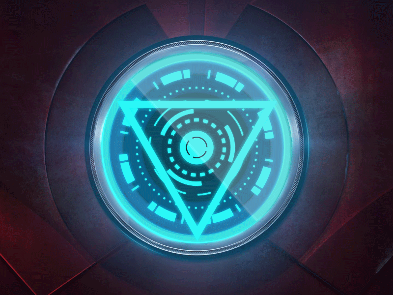 Arc Reactor! IRONMAN :) 2014 2d animation aftereffects animation arc reactor gif gif shot glow heroes ironman marvel