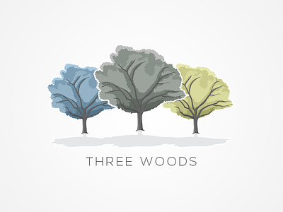 Three-Wood Concept Logo 3trees logo nature shadow three three tree tree tree concept tree logo wood wood logo