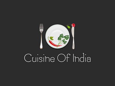Indian Restaurant Logo V2 cuisions fork indian cuisions indian restaurant indian restaurant logo knife logo plate restaurant restaurant logo
