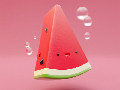 You're one in a melon! 🍉 3d 3d art 3d artwork blender blender3d blender3dart blendercycles character cute cute art cute food cute illustration cycles render emoji food fun happy illustration kawaii render