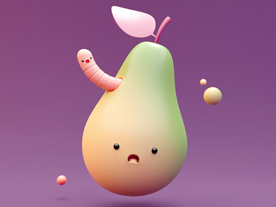 You're pear-fect! 🍐 3d 3d art 3d artwork 3dcharacter blender blender3d blender3dart blendercycles character creative cute food design emoji fun happy illustration kawaii pear rebound worm