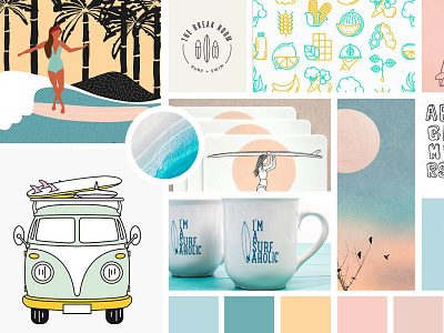 Moodboard - Van rental project fun moodboard sun surf van van life