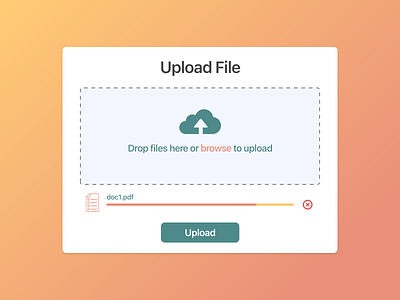 File Upload Screen by Bolat Tleubayev on Dribbble