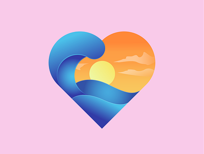 Love Sunset logo logo logo design logo designer logo designs logodesign logos love love logo sunset sunset logo unique logo