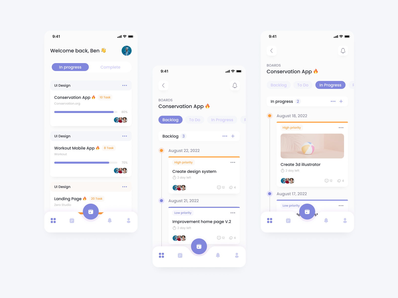 Project Management App by Rona Zepri on Dribbble