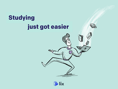 Lix Study Platform design illustration