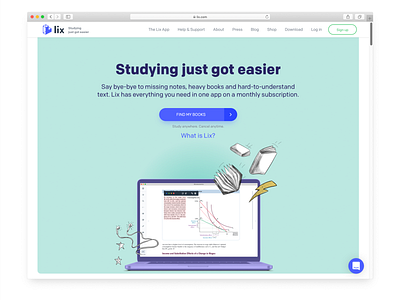 Lix Study Platform branding design illustration ui ux