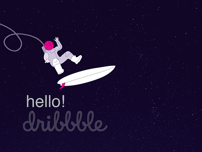 Hello Dribbble illustration vector