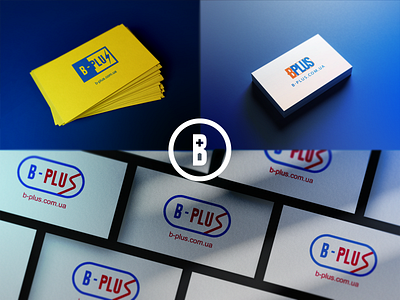 Re design logo "B-plus" branding buisness card graphic design illustration logo re design