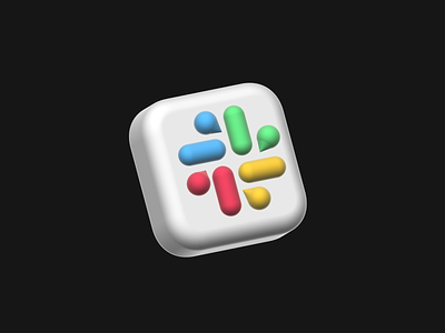 Slack 3D App Icon | DailyUI #005 3d app dailyui design icon slack spline ui