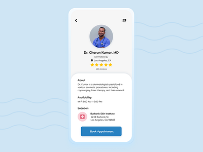 Clinician User Profile | DailyUI #006 dailyui design doctor health medical profile ui user