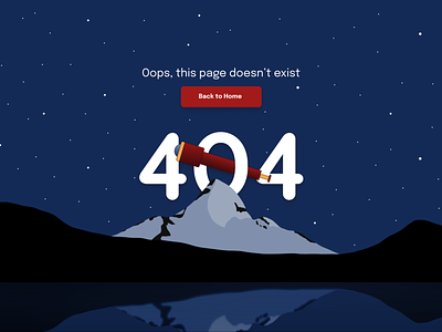 404 Error Page | DailyUI #008 404 dailyui design error illustration illustrator procreate ui