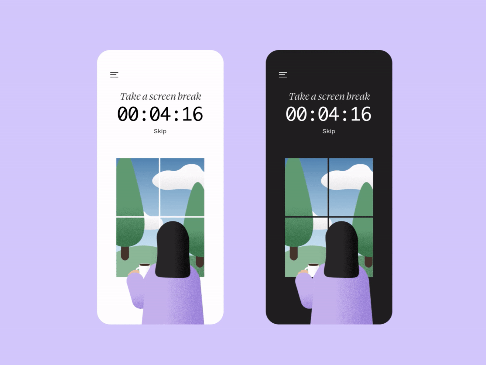 Screen Break Countdown Timer | DailyUI #014 countdown dailyui design time timer ui