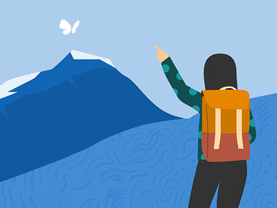 You've Reached the Peak — Onboarding Illustration design hike hiking illustration mountains onboarding outdoors