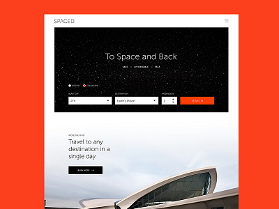 #SPACEDchallenge — Debut shot homepage spacedchallenge web design website