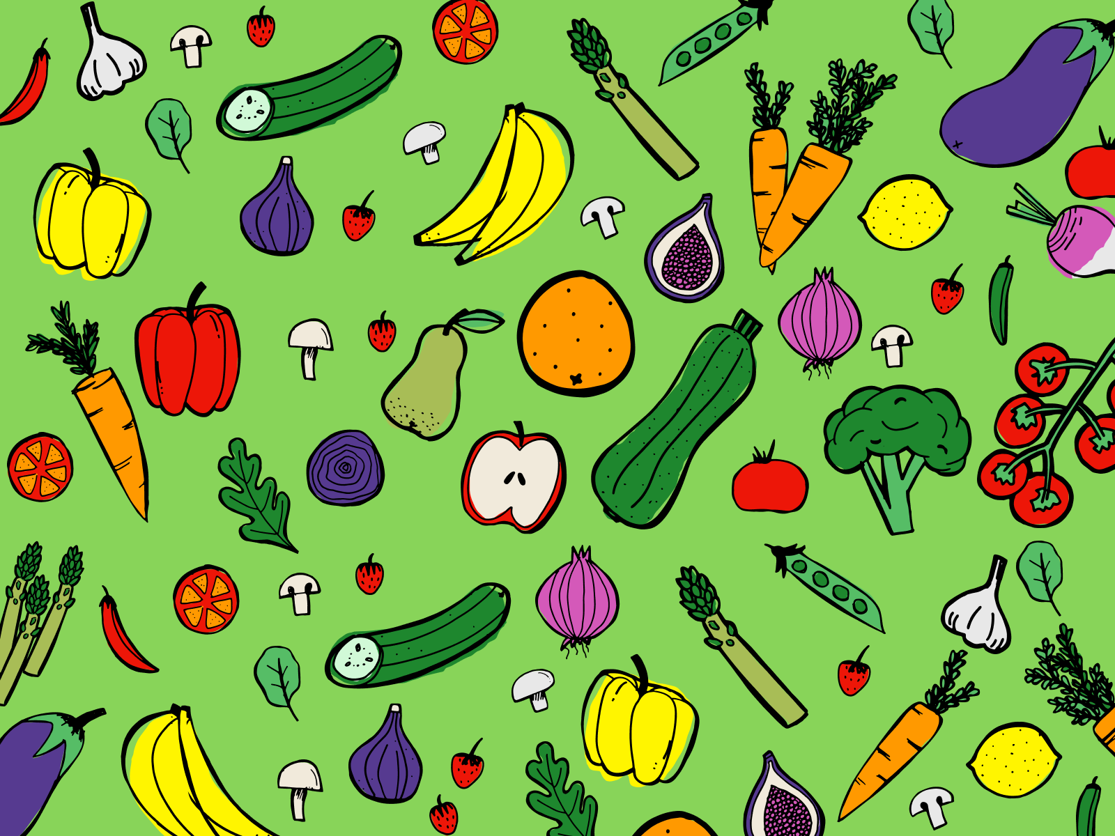 Geoff's Fruit & Veg Box Illustrations by Liz Hamburger on Dribbble
