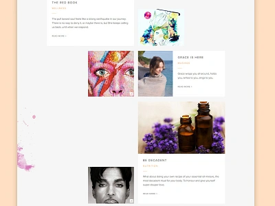 Ana Muriel Wellness Website blog layout modular retreat spirit unusual watercolour wellness yoga