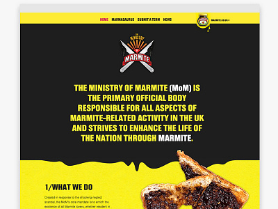 Marmite Microsite Homepage