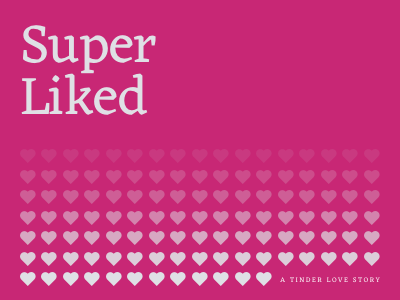 Tinder Love Story anniversary bold bright heart love pink romantic stationary tinder type valentines wedding