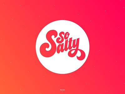 So Salty brand custom full bleed fun gradient logo orange pink scroll type website