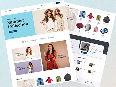 Marcella - Ecommerce Landing Page brand clothing brand clothing store e commerce fashion landing page summer collection ui design website