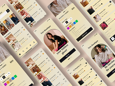 Clothing Store E-commerce App app ui boutique branding clothing store ecommerce ecommerce app fashion app ios app minimal trendy design ui design uiux