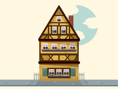 Little Rothenburg Home germany home home illustration house house illustration illustration travel illustration