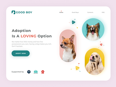 Dog adoption web-design