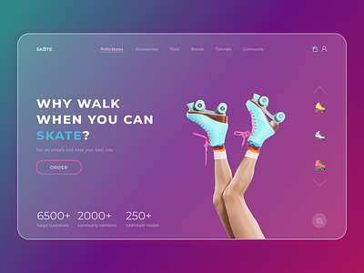 Rollerskates online-shop design ui ux