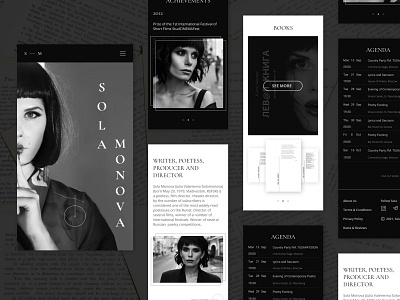 Sola Monova Fansite design graphic design minimal mobile typography ui ux