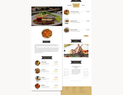 Restaurant Landing Page food landing page restaurant website design