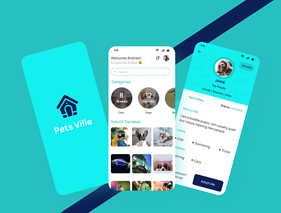 Pet Adoption Application adoption app design pet pet care petshop ui design