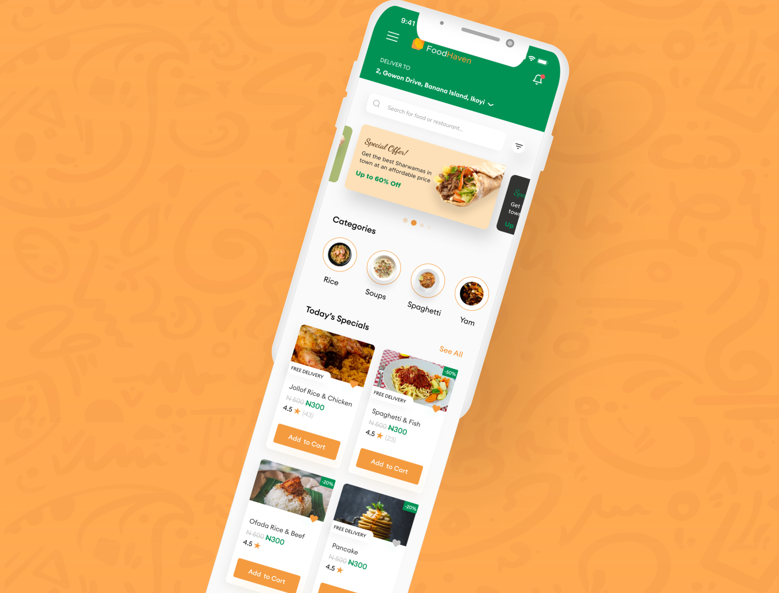 Food Delivery App by Victoria Taiwo on Dribbble