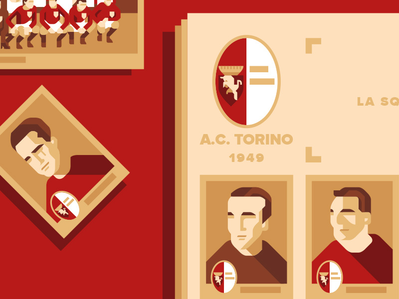 La testata di Z - Scampati al fato illustration geometric flat anniversary grande torino magazine soccer football tragedy disaster air superga