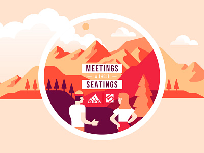 Adidas - Stickers 3 adidas apparel characters hiking illustration mountains nature outdoor sail ho studio sho studio sports sticker vector