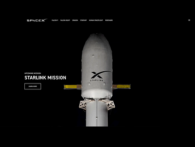 SpaceX Design Exercise adobe xd interaction design ui web web design