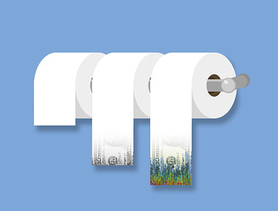 Quarantine animation branding design icon illustration toilet toilet paper tp typography