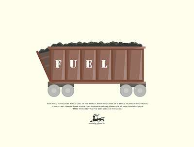 Fuel Train animation branding choochoo coal design fuel train trains typography vector wheels