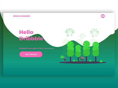 Hello Dribbble! design first shot get started illustration landing page landing page design ui united kingdom web
