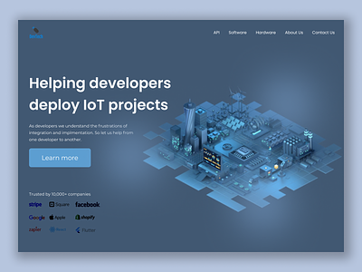 IoT Projects for Developers Web Design Concept | Melior adobe xd concept design development illustration landing page logo ui ux website