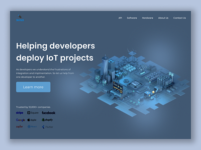 IoT Projects for Developers Web Design Concept | Melior