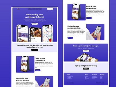 Revel - Food Delivery App Landing Page