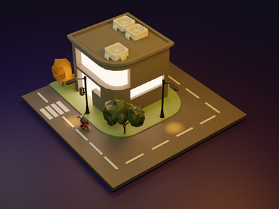 Isometric House 3d blender blender3d design illustration