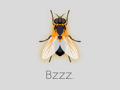 Bzzz. animal fly illustration illustrator insect insecte mouche vector