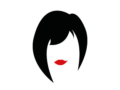 Burlesk burlesque girl hair icon illustration illustrator lips logo vector