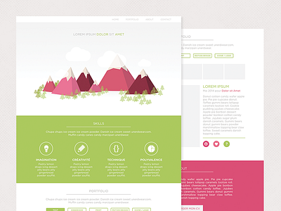 Portfolio V2 book design mountains portfolio ui webdesign
