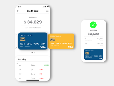 Daily UI :: 002 Check out app branding credit card checkout dailyui design ui web xd