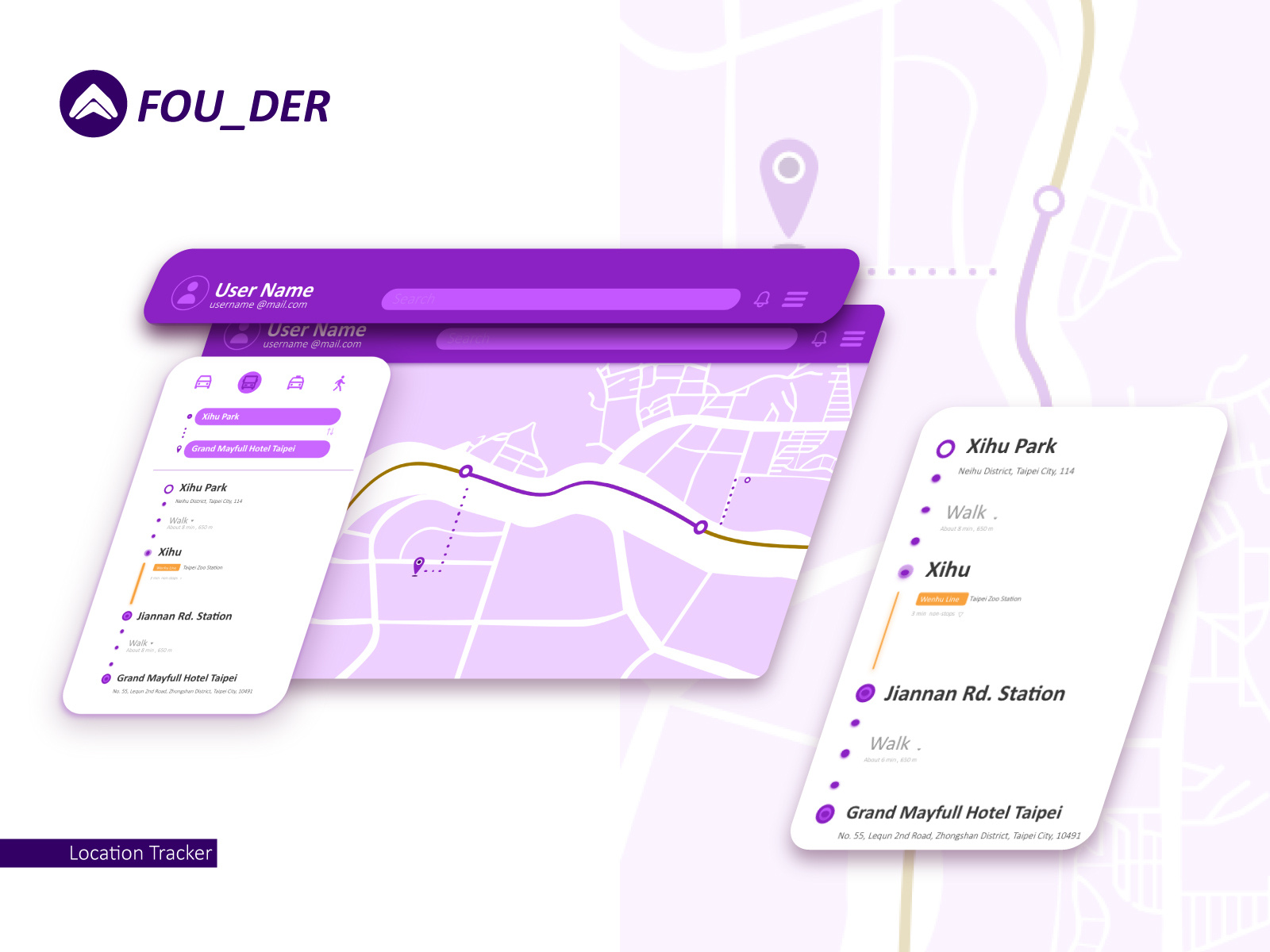 Daily UI 020 Location Tracker by faN. on Dribbble