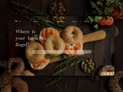 Daily UI :: 022 Search app bagel company daily 100 challenge dailyui design food food app logo search ui web xd