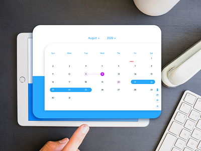 Daily UI :: 038 Calendar app branding business calendar daily 100 challenge dailyui design ipad ui web xd
